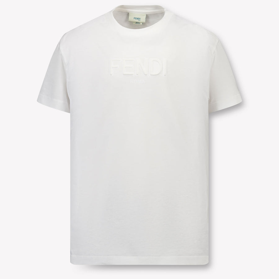 Fendi Kinder Unisex T-Shirt In Wit