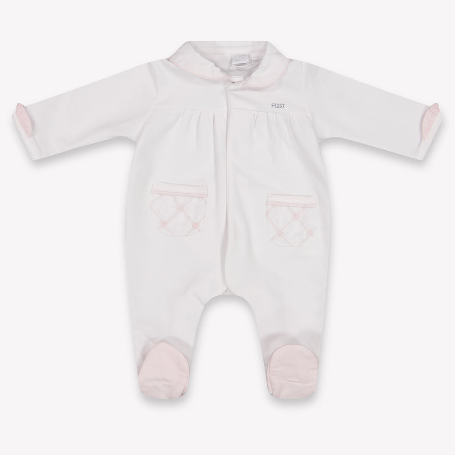 First Baby Meisjes Boxpakje In Wit
