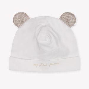 First Baby Jongens Muts In Beige