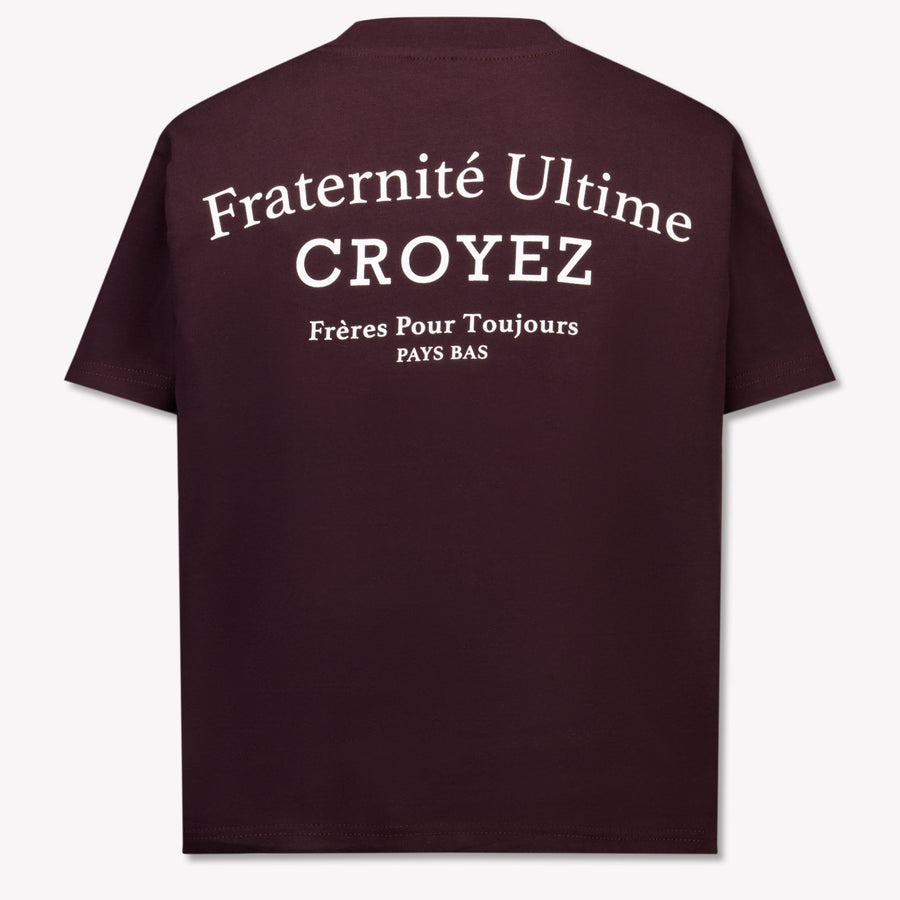 Croyez Kinder Jongens T-Shirt In Bordeaux