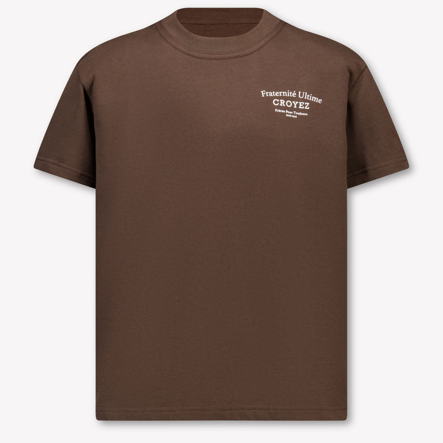 Croyez Kids Boys T-Shirt In Dark Brown