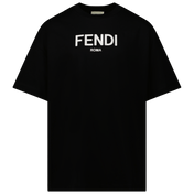 Fendi Kinder Unisex T-Shirt Zwart