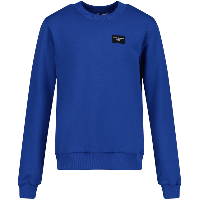 Dolce & Gabbana Kinder Trui Cobalt Blauw 2Y