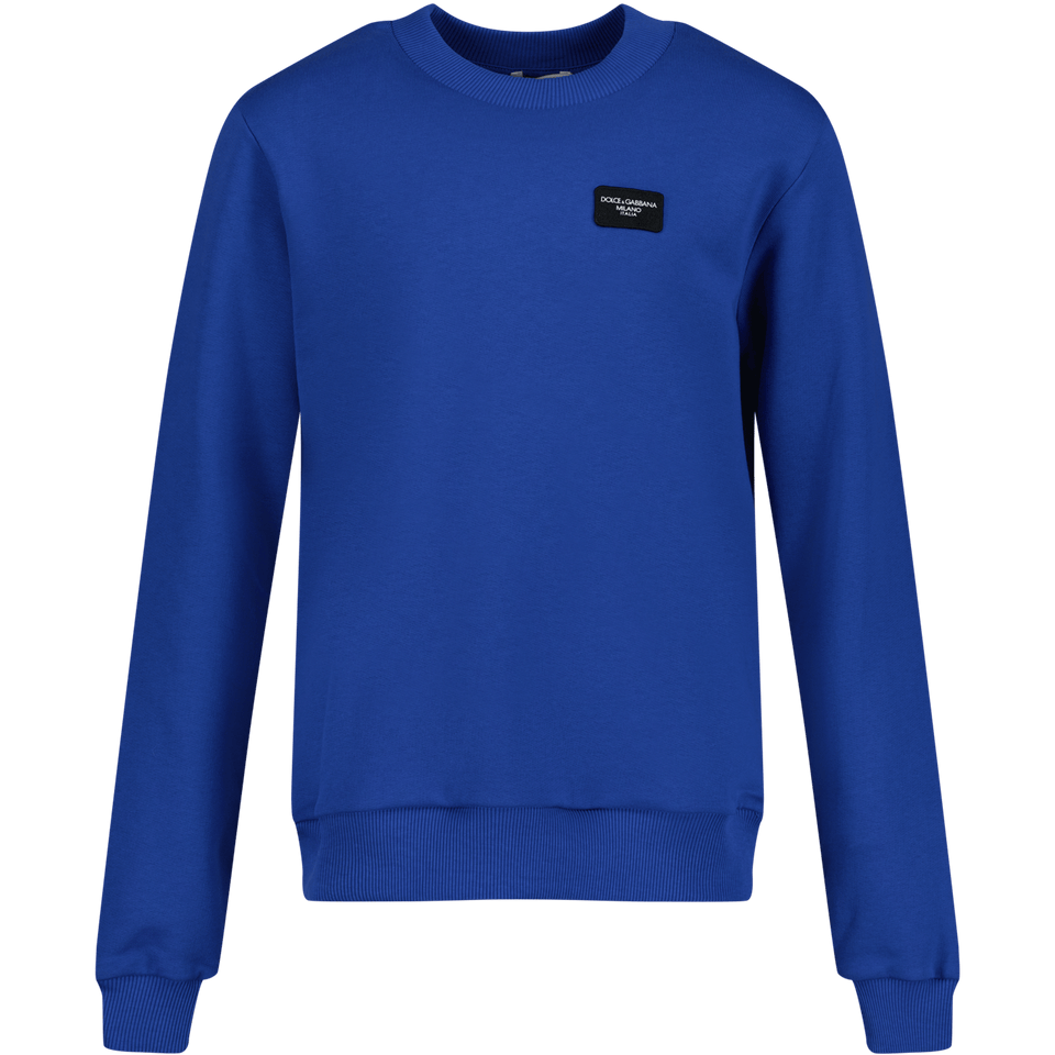 Dolce & Gabbana Kinder Trui Cobalt Blauw 2Y