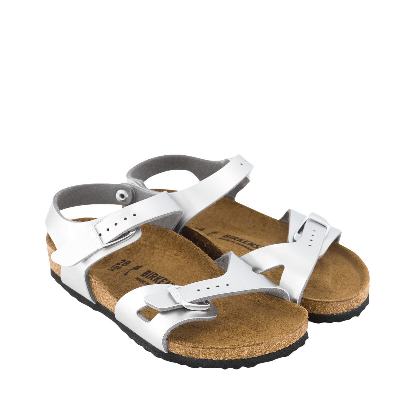 Birkenstock Kinder Meisjes Sandalen Zilver 24