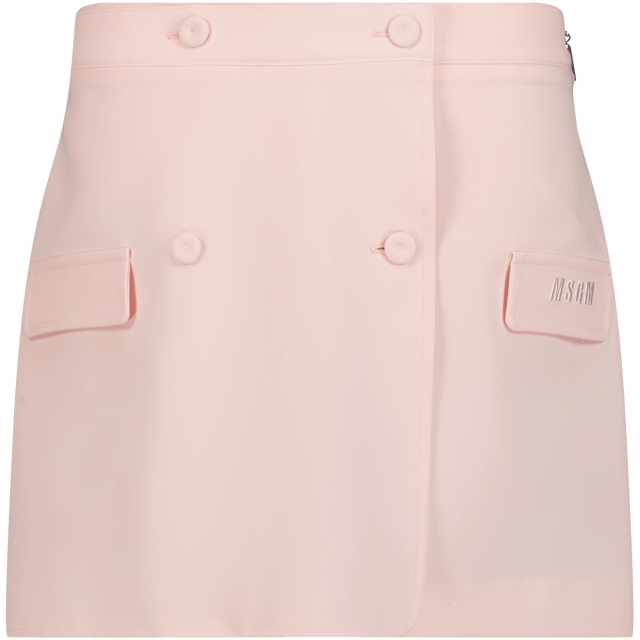 MSGM Kinder Shorts Licht Roze 4Y