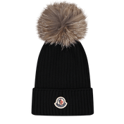 Moncler Kids Unisex Bonnet Black