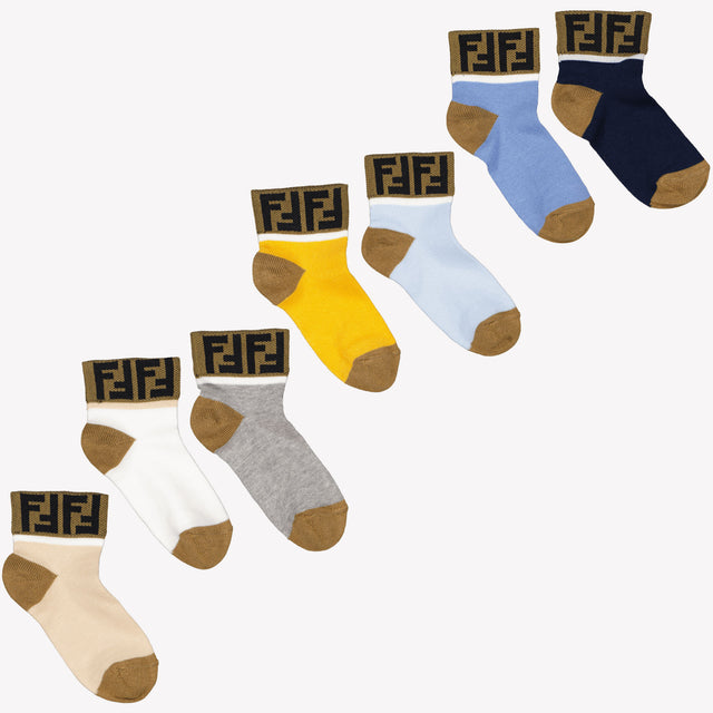 Fendi Baby Unisex Socks in Beige