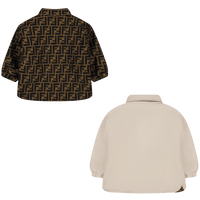 Fendi Baby Unisex Jas Beige