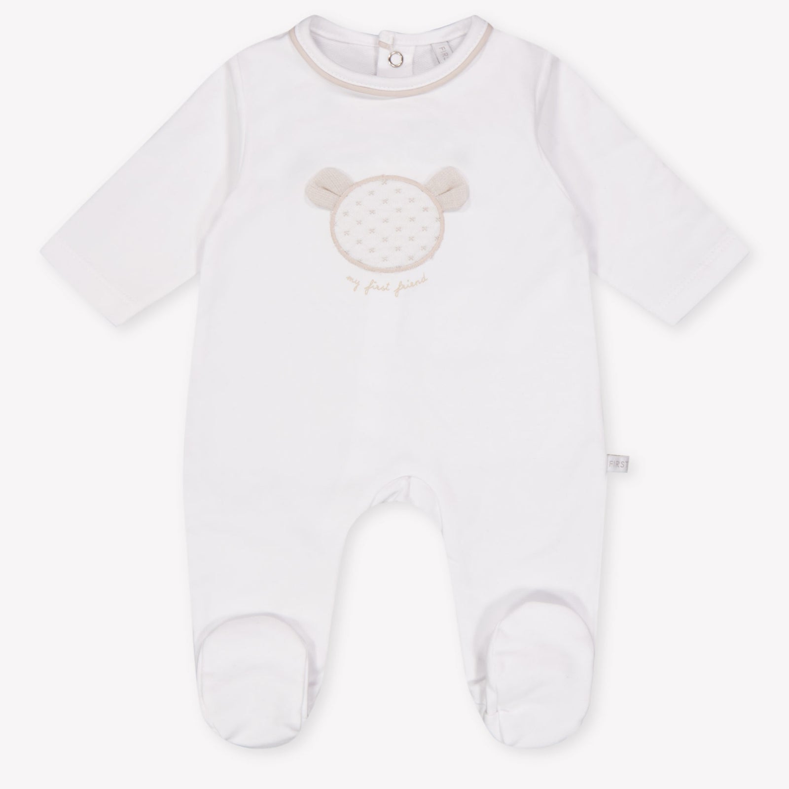 First Baby Unisex Playsuit In White
