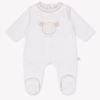 First Baby Unisex Playsuit In White