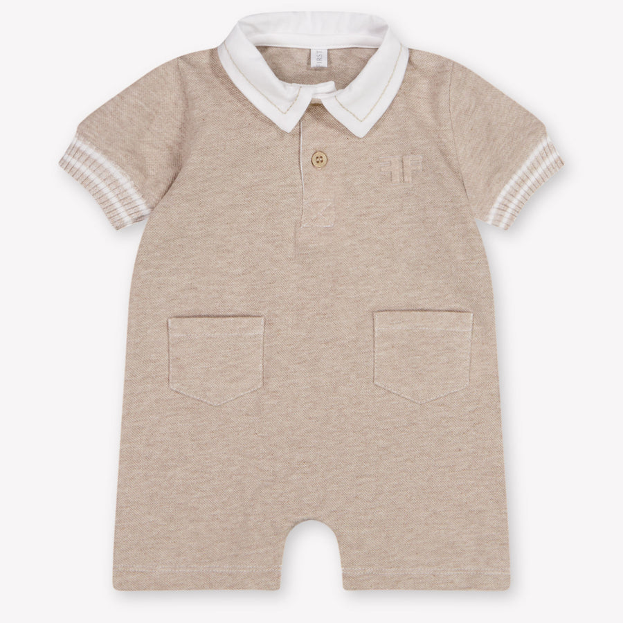 First Baby Unisex Romper In Beige