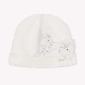 First Baby Girls Hat In OffWhite