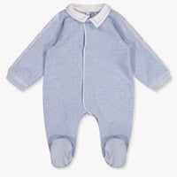 First Baby Boys Playsuit In Light Blue