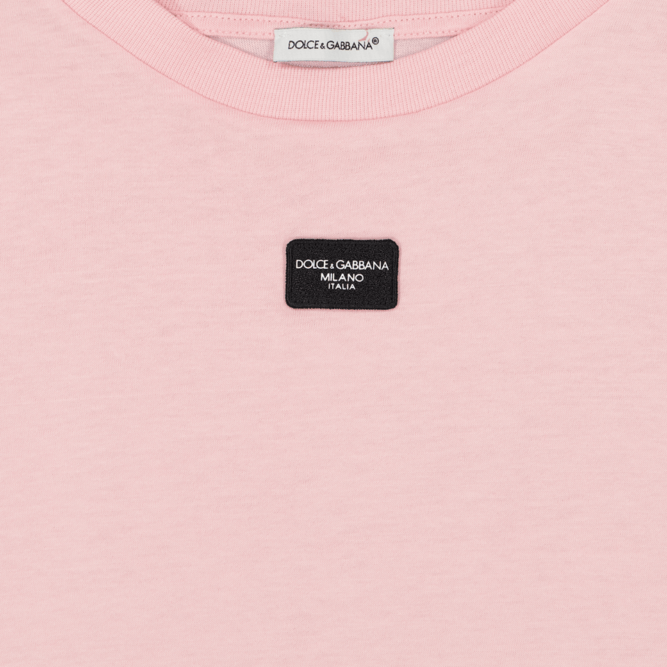 Dolce & Gabbana Kinder T-Shirt Licht Roze