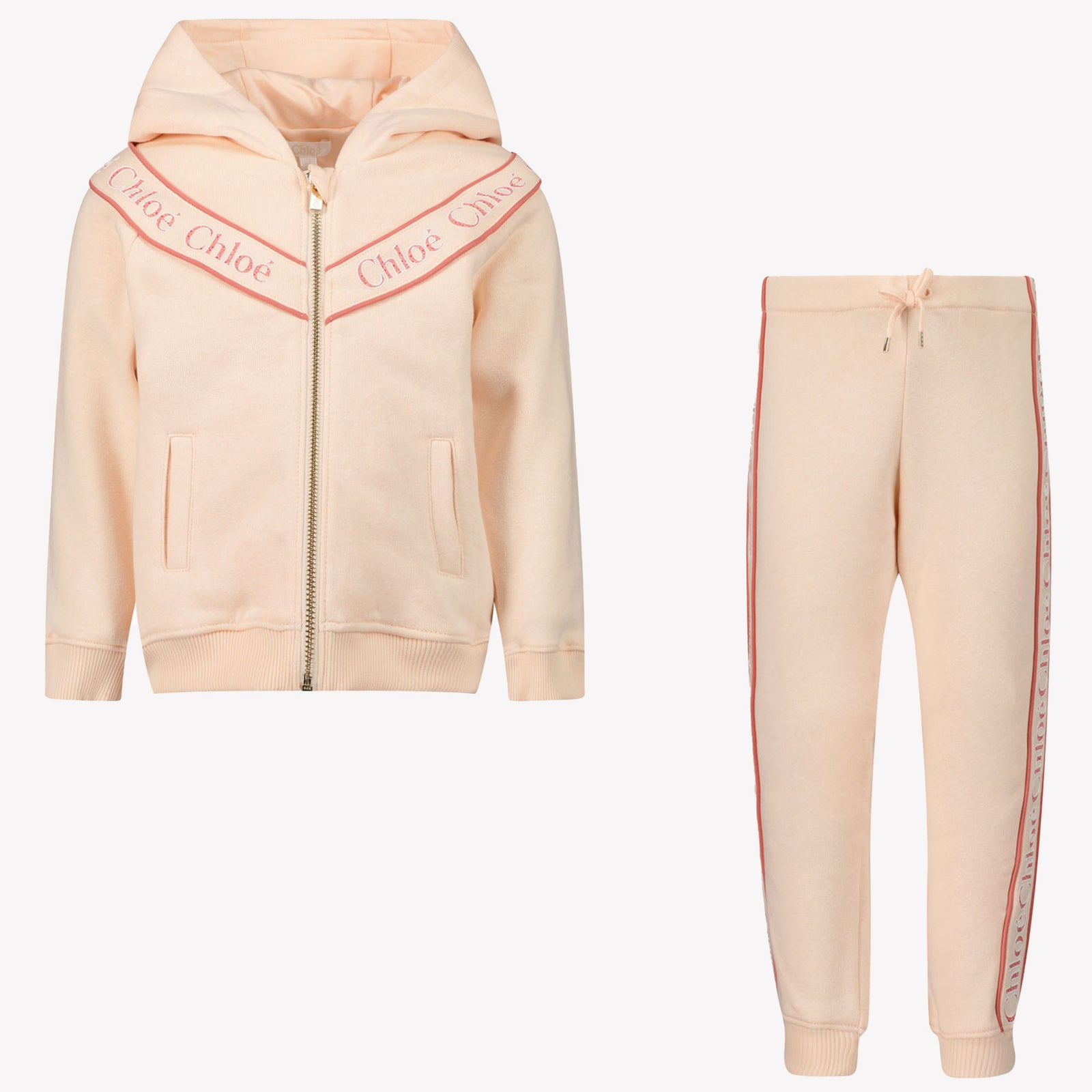 Chloe Baby Girls Tracksuit In Light Pink