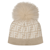 Fendi Baby Unisex Muts Licht Beige
