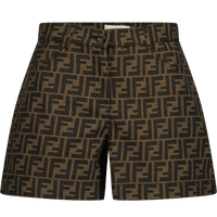 Fendi Kinder Meisjes Shorts Bruin 3Y