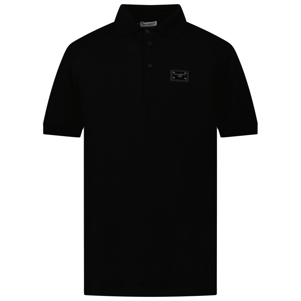 Dolce & Gabbana Kinder Jongens Polo Zwart 6Y