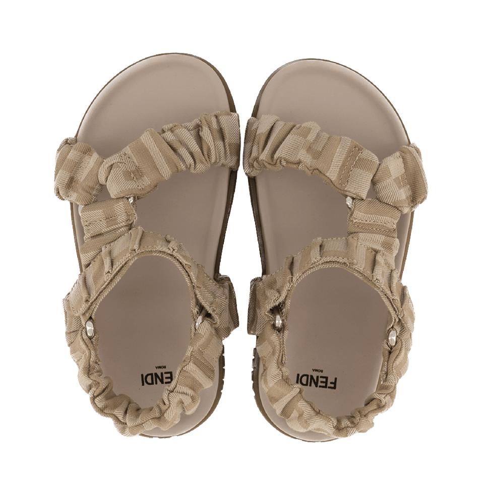 Fendi Kinder Unisex Sandalen Beige