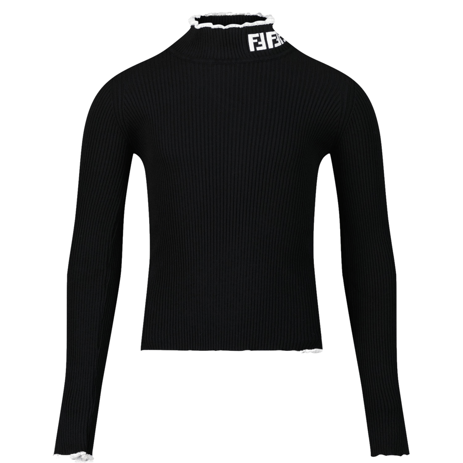 Fendi Girls Sweater Black