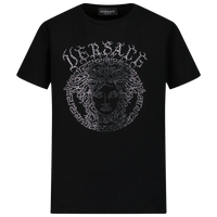 Versace Kinder Meisjes T-Shirt Zwart 4Y