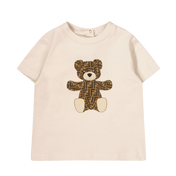 Fendi Baby Unisex T-Shirt Licht Beige