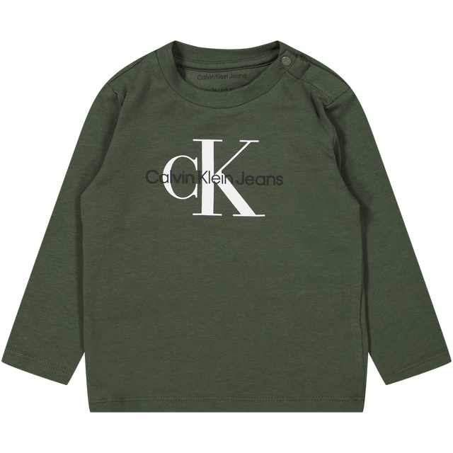 Calvin Klein Baby Unisex T-Shirt Groen 62