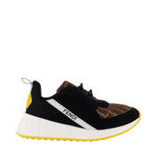 Fendi Kids Unisex Sneakers Black