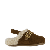 Fendi Kids Girls sandals Brown