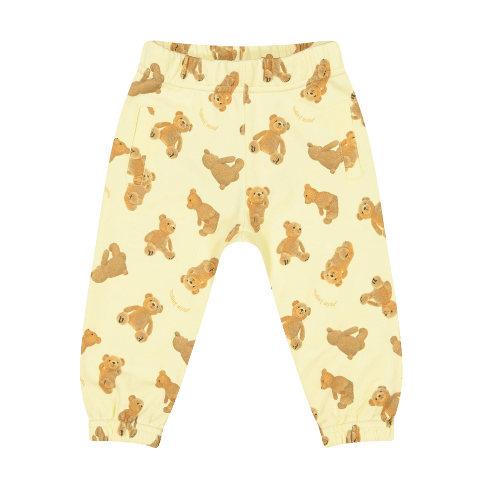 Palm Angels Baby Meisjes Broek Geel 12 mnd