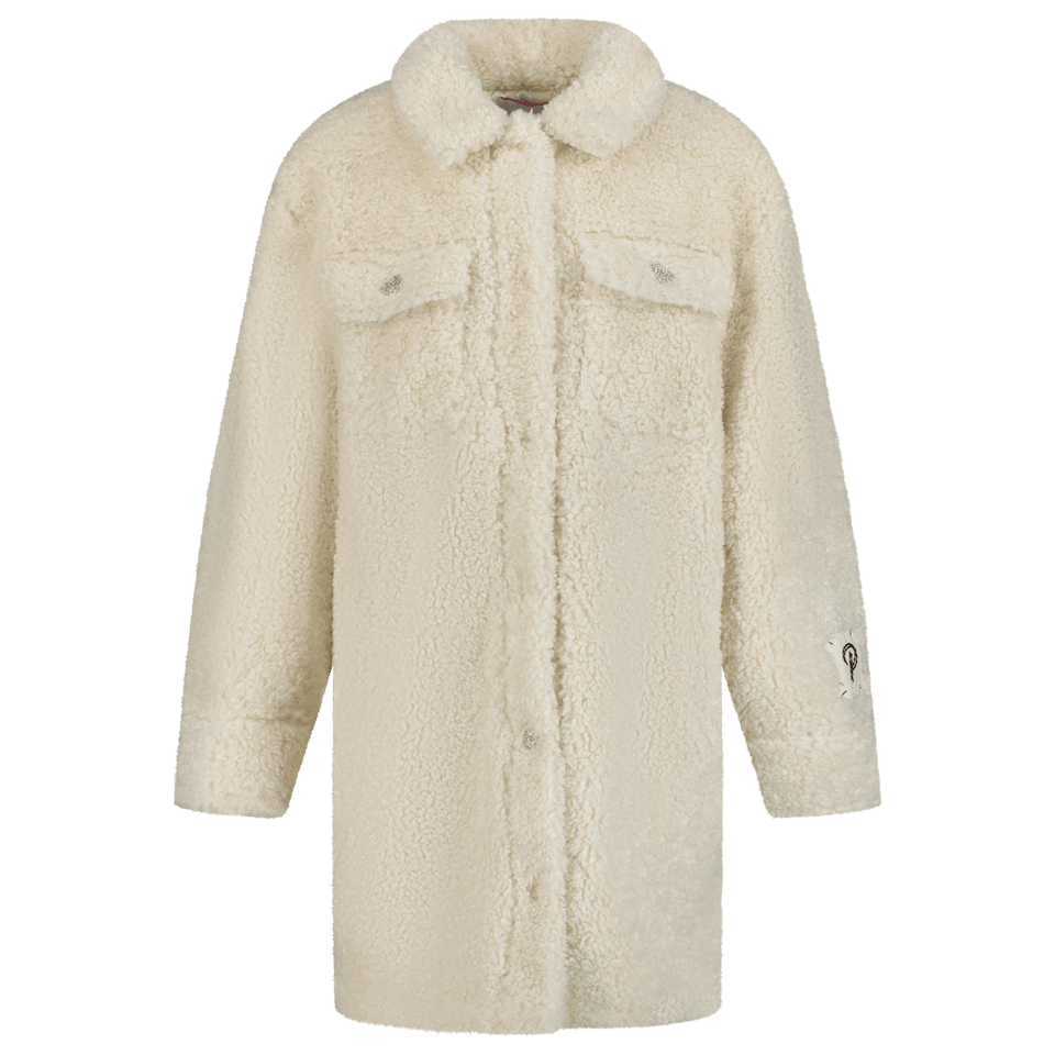 Pinko Kinder Meisjes Jas Creme 8Y