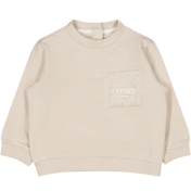 Fendi Baby Unisex Sweater Light Beige