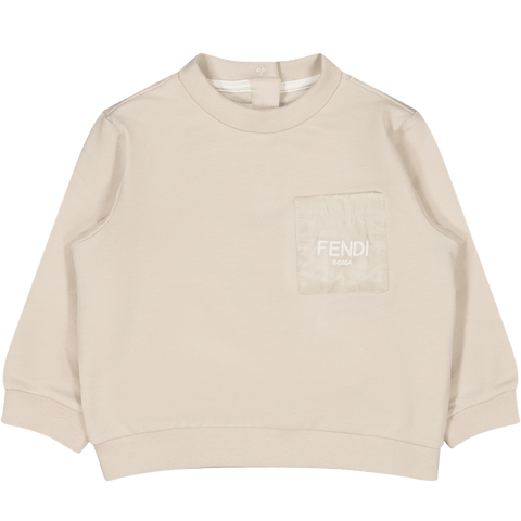 Fendi Baby Unisex Trui Licht Beige 3 mnd