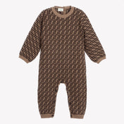 Fendi Baby Unisex Playsuit in Brown