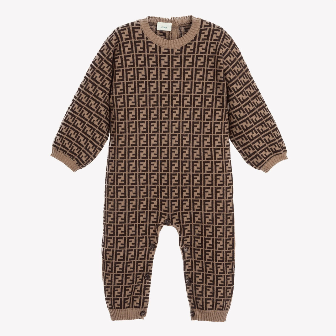 Fendi Baby Unisex Playsuit  Brown