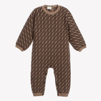 Fendi Baby Unisex Playsuit  Brown