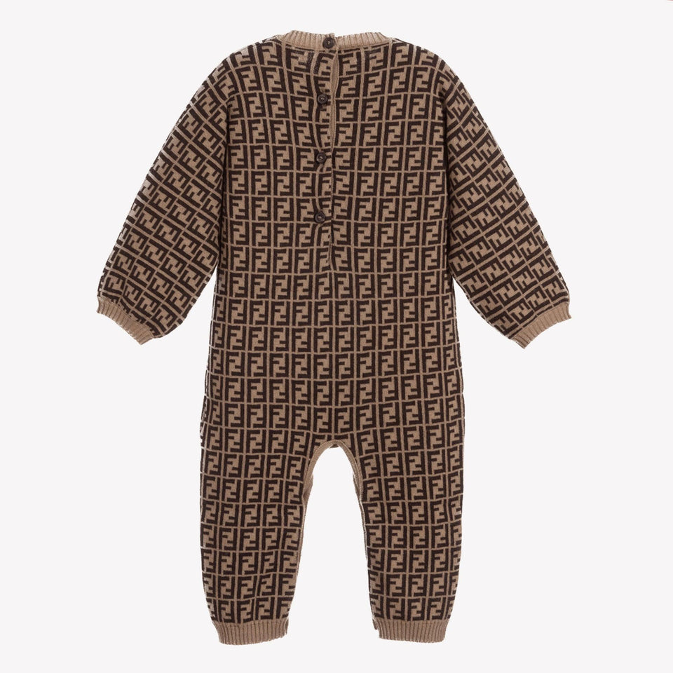 Fendi Baby Unisex Playsuit in Brown