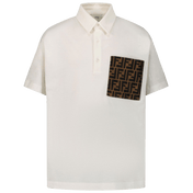 Fendi Kids Boys Polo White