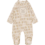 Guess Baby Unisex Playsuit Light Beige