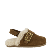 Fendi Kids Girls sandals Brown