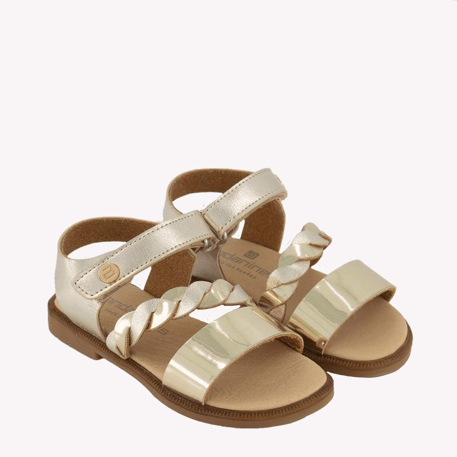 Andanines Girls Sandals In Gold