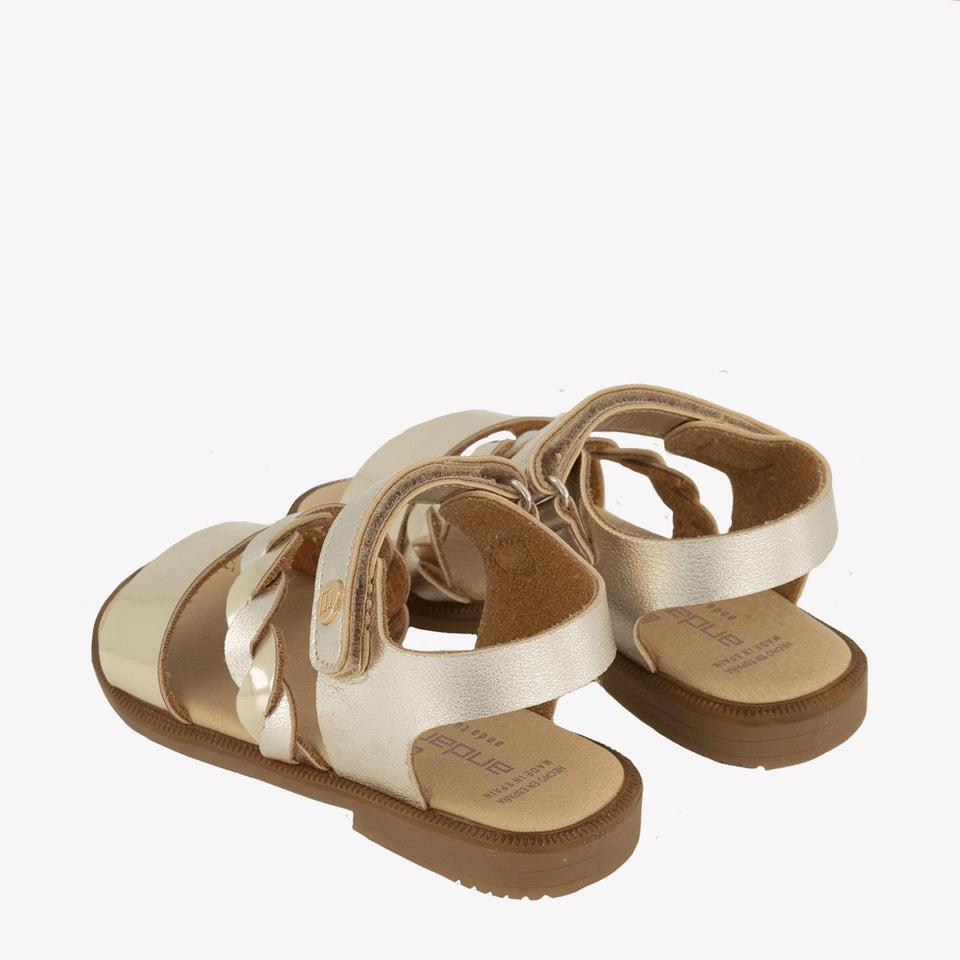 Andanines Girls Sandals In Gold