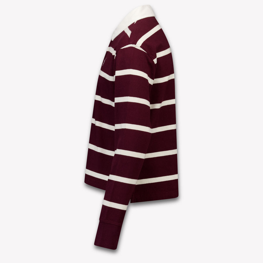 Ralph Lauren Kids Girls Polo In Bordeaux