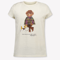 Ralph Lauren Kids Girls T-Shirt In Light Beige