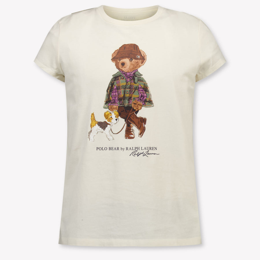 Ralph Lauren Kids Girls T-Shirt In Light Beige
