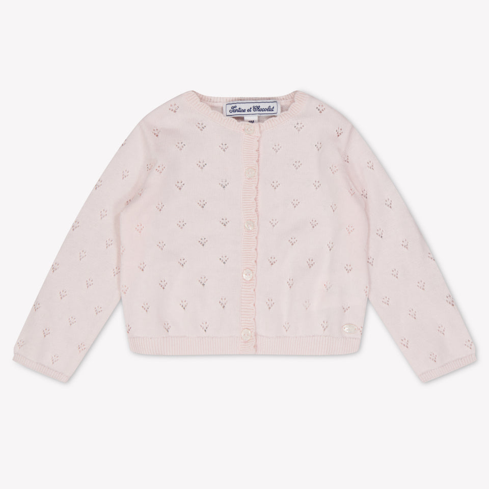 Tartine Et Chocolat Baby Girls Cardigan In Light Pink