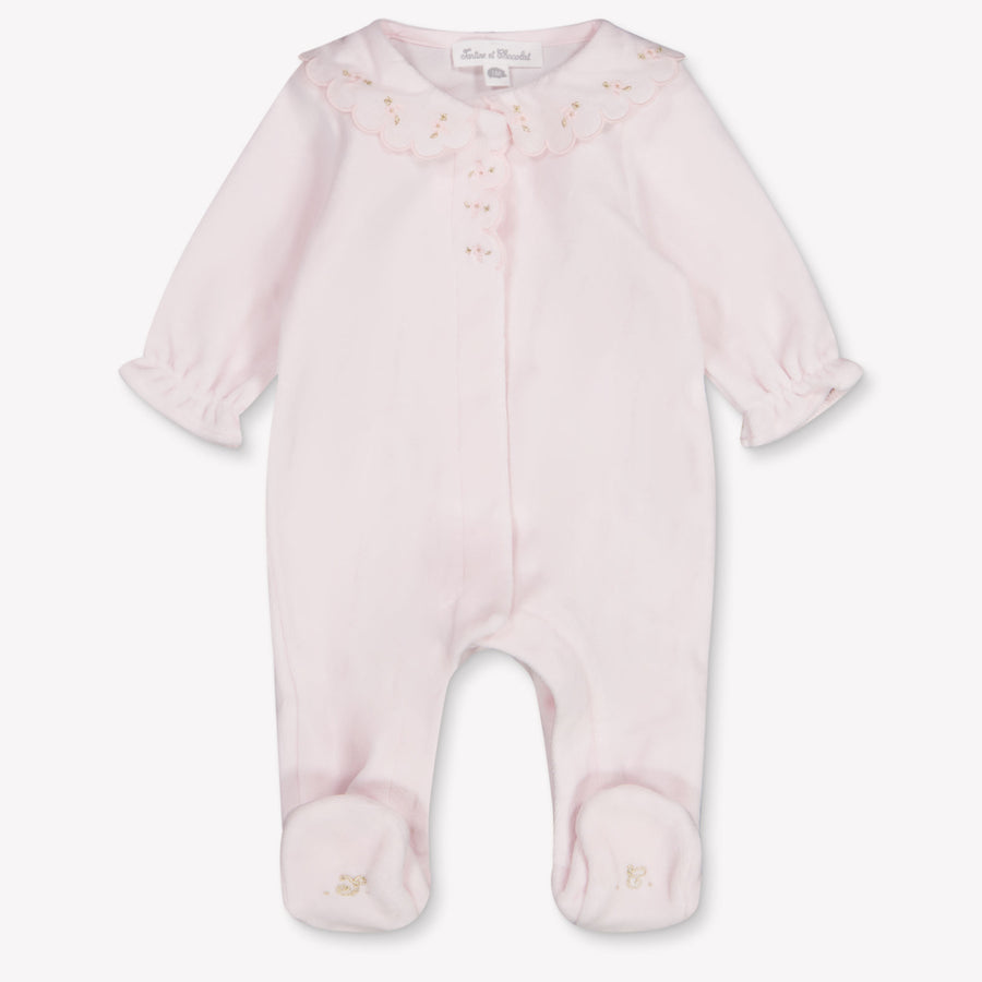 Tartine et Chocolat Baby Girls Romper in Light Pink