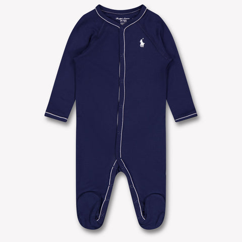 Ralph Lauren Baby Boys Playsuit In Navy