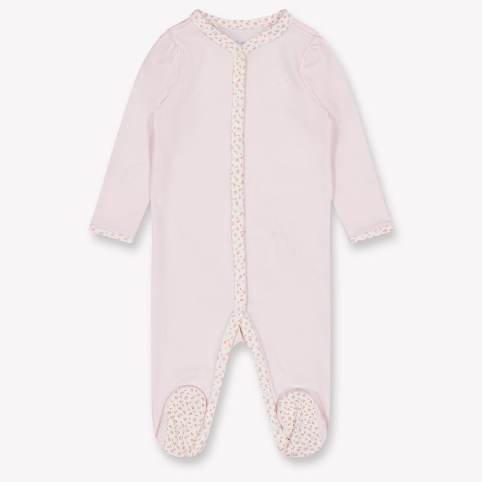 Ralph Lauren Baby Girls Playsuit In Light Pink